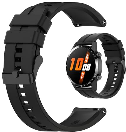 Wvxilyr Cinturino di Ricambio in Silicone per Watch GT2 46 mm, Compatibile con Watch GT3, GT3 Pro, GT2 Pro, Cinturino smartwatch 22mm, cinturino orologio 22mm, Impermeabile, Facile da Installare