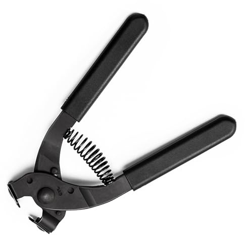 Rainorning Leather Silent Punching Pliers, Leather Craft Hole Punch Stitching Tools Sewing Chisel for Belts Purses Watch Bands (2 Teeth)