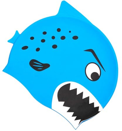MUELODSIC Gorro de Natación de con Diseño de Pez para Resistente al Agua Cómodo y Flexible para Piscina y Natación Infantil
