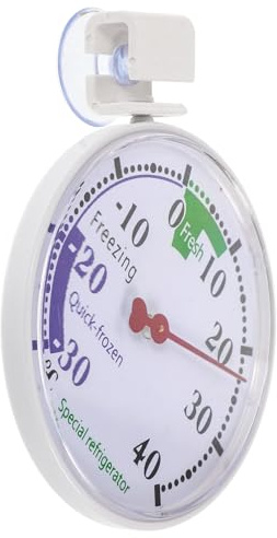 TOYANDONA Termometro Analogico per Frigorifero e Freezer con Display Monitor Temperatura per Uso Domestico e Supermercati Sensore Alta Precisione per Controllo Conservazione Farmaci e