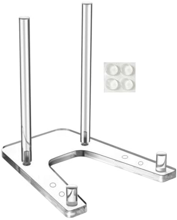 Celuicion Soporte de placa,Soporte de acrílico transparente como | Claro Soporte Ajustable Para Tableta Imagen Postal Álbum Escritorio Teléfono Obras De Arte