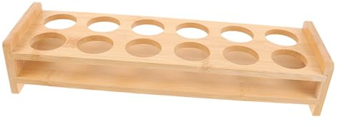 BIUDECO Soporte Recto para 12 Vasos Pequeños de Madera, Organizador