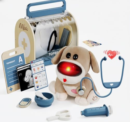 Mainely Top Bright – Interaktives Haustier – Tierarzt Spielzeug Kinder – Rollenspiele – Geschenk Kinder personalisierbar