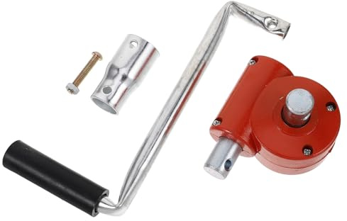 ifundom Argano a Manovella per Avvolgimento Pellicola per Serra, Set Manuale 4 Pezzi in Lega Rossa, Accessorio per Giardinaggio Agricolo velocità di Avvolgimento Regolabile e Kit
