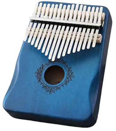 kalimba Instrumento Kalimba De Tono Caoba Piano De Pulgar De 17 Teclas Para Adultos Y Principiantes(Blue)
