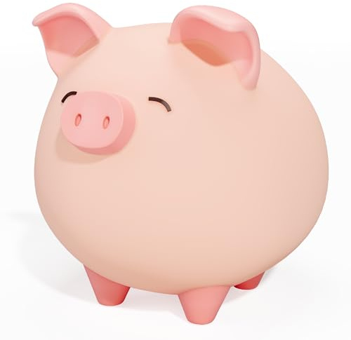 INCETUE Sparschwein für Mädchen, Kleine Niedliche Geld Spardose für Kinder, Bruchsicheres Münze Spardose Sparbüchse für Hochzeit, Halloween, Weihnachten, Geburtstagsgeschenke (Pink)