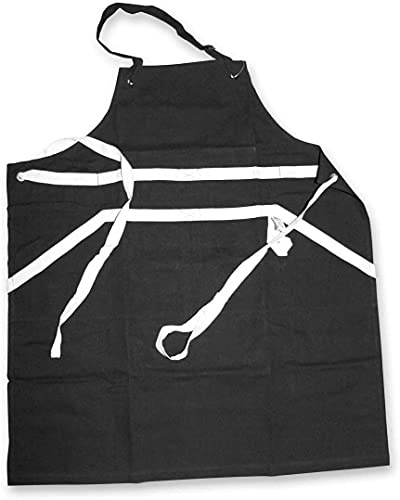 LE CREUSET Delantal de chef, Lona 100% algodón, 88 cm largo, Negro, 95000700000000
