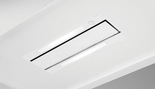 NOVY 876 hotte 350 m³/h Intégré au plafond Transparent, Blanc - Hottes (350 m³/h, Conduit, 58 dB, Intégré au plafond, Transparent, Blanc, Verre, Acier inoxydable)