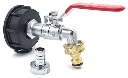 Ezfitt - Robinet à boisseau sphérique,Filetage male 3/4 pouce pas gaz, sortie 3/4'', embout male canelé 15mm