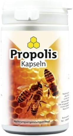 Propolis-Kapseln 100 Stk Mit Blütenpollen | Natürliches Bienenharz | Nahrungsergänzungsmittel