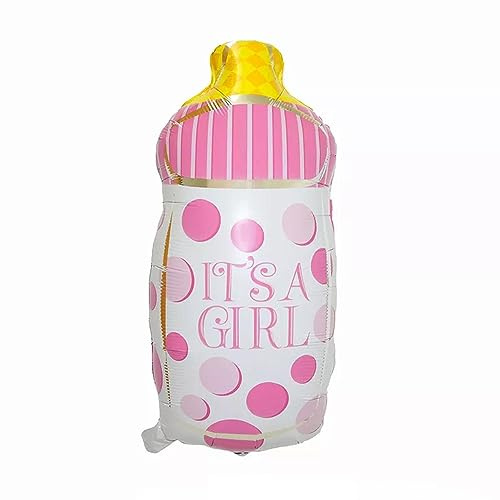 Folienballon Baby Girl, Flasche it's a girl, ca. 40 x 78 cm - Party Luftballon Deko Dekoration Kindergeburtstag Helium Heliumballon XXL Ballon Geburt Geburtstag Baby Girl boy Mädchen Junge Babyparty