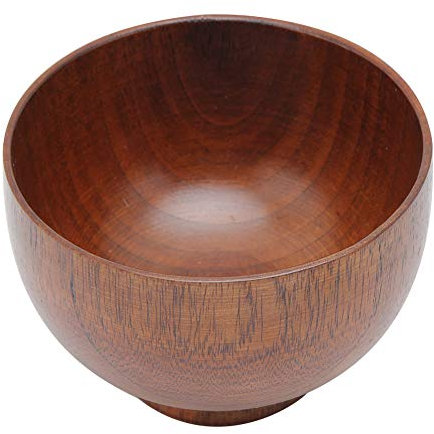 Wooden Bowl, Small Serving Reusable Bowl Food Container,Hand-Made Solid Wood Bowl for Fruits or Salads, Single Bowl(9cm/3.5in)