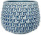 Nordring Maceta Pino - Macetero decorativo redondo para flores e plantas para interiores M (13,5 cm ø), azul, Cerámica