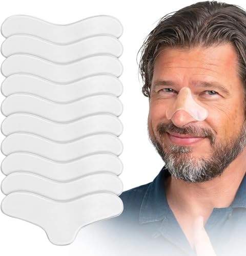 Anchy Coussinets Nasaux CPAP Lot de 10 – Pads Gel Silicone pour Masque CPAP, Protecteur Nez Découpable, Réutilisable & Lavable – Accessoires CPAP pour Apnée du Sommeil – Protection Peau Transparent