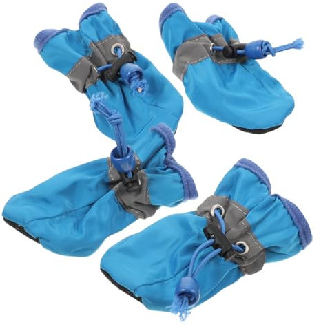 BESPORTBLE Hundestiefel Mit Rutschfester Sohle Aus Blauem Material Pfotenschutz Für Kleine Bis Mittelgroße Hunde Outdoor Haustierschuhe Für Jahreszeiten