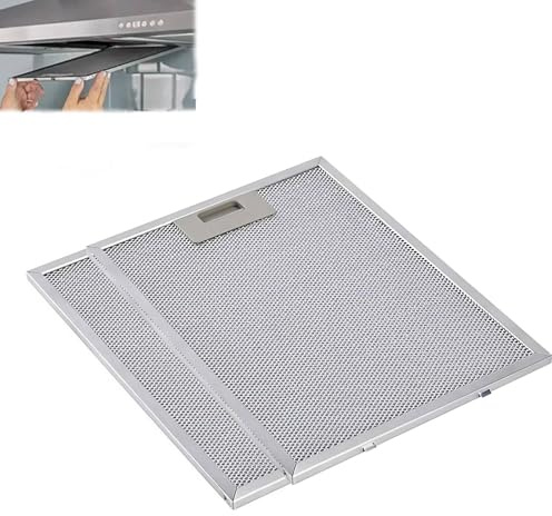 2 Pcs Cooker Hood Metal Mesh Grease Filter,320 x 260 mm Replacement Cooker Hood Filters,Metal Mesh Extractor Vent Filter,for Cooker Hood Extractor Vent Grease Filter