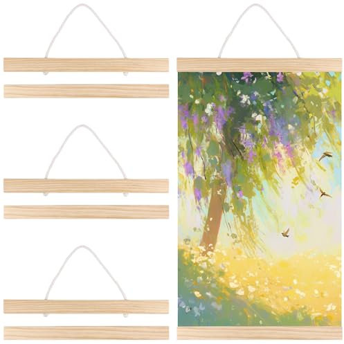 CHUIFAI A3 Posterleiste Holz, Magnetisch Posterschiene Posterleiste 30x40cm, Poster Aufhänger, Bilderleiste Posterhänger Posterhalter für Aufhängen von Poster, Fotos