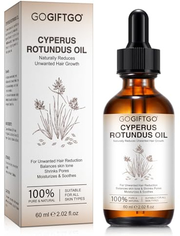 GOGIFTGO Cyperus Rotundus Oil,Cyperus Oil,Cyprus Rotundus Oil for Hair Removal,Cyperus Oil Natural, Soothing and gentle,Reducing Body Hair Growth,Smooth Skin & Hair Removal,60ml