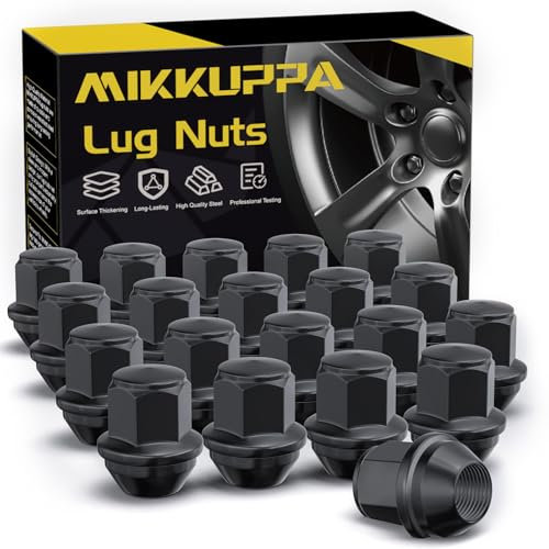 MIKKUPPA Dadi per ruota M12 x 1,5 – SW19 di ricambio per Ford Fusion, 2012 – 2018 Ford Focus, 2001 – 2019 Ford Escape Aftermarket ruote, 20 pezzi cromati