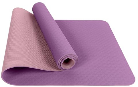 Enssy große, breite TPE-Yogamatte, rutschfest, dick (183 x 80 x 0,8 cm) für Frauen & Männer – Ideal für Training zu Hause, Gym, Pilates und Fitness