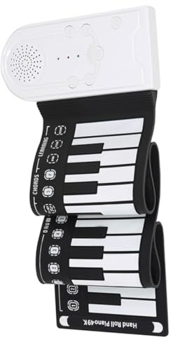 ibasenice Piano Electrónico Portátil de 49 Teclas Plegable y Enrollable de Silicona Buen Tono para Niños y Adultos Adecuado para Práctica y Entretenimiento