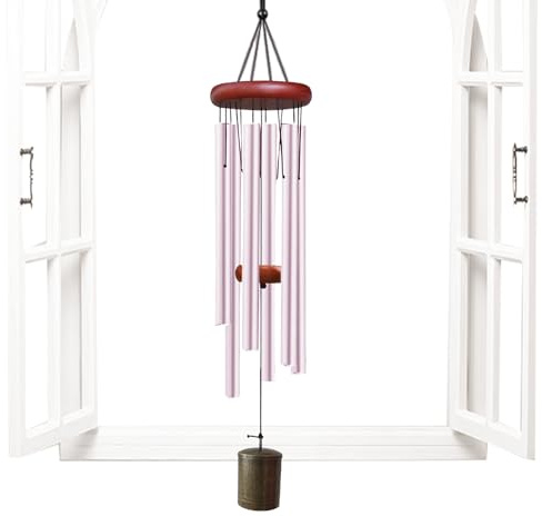 YNPQTDS Vindspel i aluminium 66 cm, aluminiumrör balkong vindspel, retro hängbara metalldekorationer för trädgård balkong uteplats män kvinnor utomhus