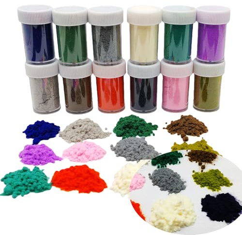 Polvere Flocking Velluto Nylon, 12 Colori per Unghie e Craft