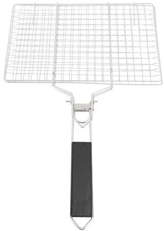 Fischgrillrost, faltbar, abnehmbar, 304 Edelstahl, Gemüsegrillkorb, tragbarer Grillrost, BBQ-Grillzubehör für Fisch, Fleisch, Gemüse