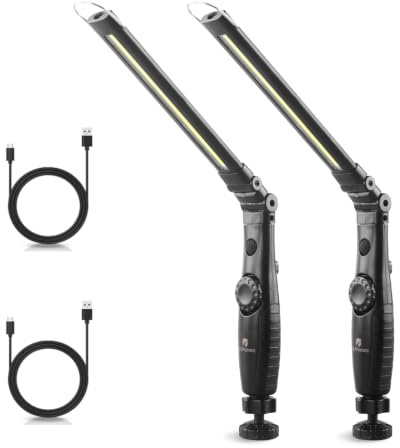Dr. Prepare LED Arbeitsleuchte, Faltbar, Wiederaufladbar, 3200mAh, 2 Stück