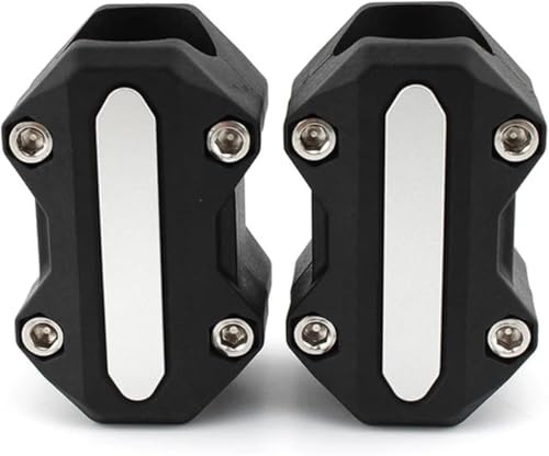 Skyddsstänger för motorcykel Motorcykel Crash Bar 2st Set Bars Block Motor Guard Stötfångare Skydd Universal Extern Tillbehör Ram(Silver)