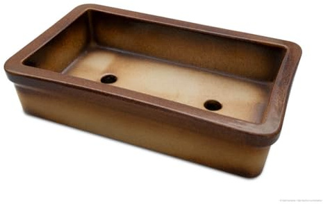 K&K keramik original bonsai kvadrat 29 x 18 x 7 frostsäker BRUN