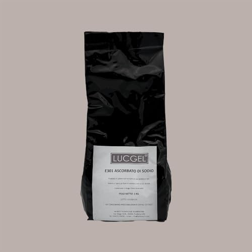 Ascorbato di Sodio E301 Antiossidante e Conservante Lucgel, 1 Kg
