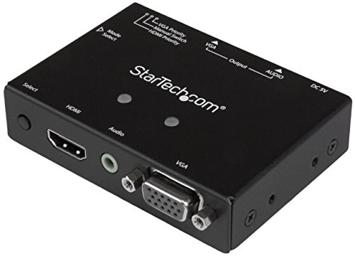 Startech.Com Auto Switch Commutatore 2x1 VGA + HDMI a VGA, Switch Convertitore HDMI/VGA a VGA con Commutazione Prioritaria, 1080p