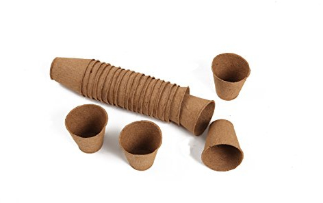 Floraworld Anzuchttöpfe classic 16er Set, Naturfarben, 8 x 8 x 8.5 cm