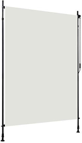 Festnight Außenrollo Außenrollo Senkrechtmarkise Balkonrollo Sichtschutz Rollo Beschattung Beschattung Sonnenschutz Außen Rollo Balkon 150 x 270 cm Creme