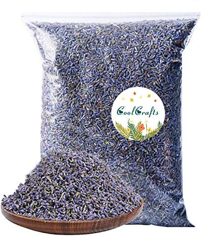 CoolCrafts Fiori di Lavanda Boccioli Lavanda Essiccata per Sapone, Sacchetti Profumati, Matrimonio, 225g