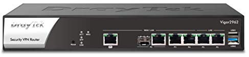 DrayTek Vigor 2962 2.5Gb Ethernet Dual-WAN Broadband Firewall Router, 200 VPN Tunnels, 20 VLANS, QOS, Remote Management, Load Balancing