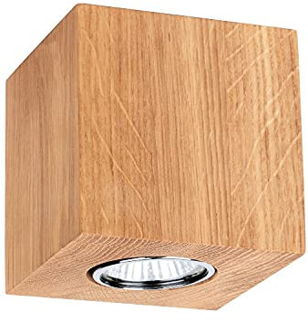 Licht-Erlebnisse Deckenstrahler mit LED GU10 Eiche Holz wohnliche Deckenleuchte Schlafzimmer SEREN