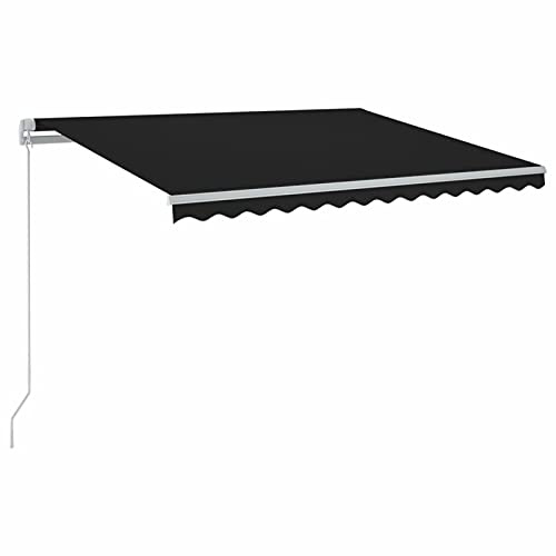 Festnight Gelenkarmmarkise Einziehbar Balkonmarkise Sonnenschutz Terrassenmarkise Seitenmarkise Terrassen überdachungen Klemmmarkise Markisen für Terrasse 400x350 cm Anthrazit