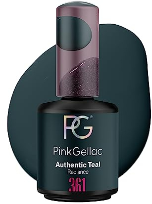 Pink Gellac UV Gel Nagellack - 361 Authentic Teal 15 ml - Lang Anhaltend UV Nagellack Blau - Gel UV für 14 Tage Nägel in Salonqualität - Made in Holland