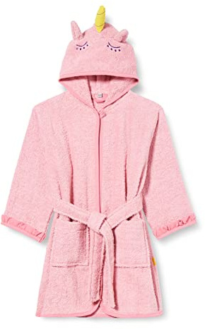 Playshoes Frottee-Bademantel, Robe de chambre Fille, Rosa Einhorn,