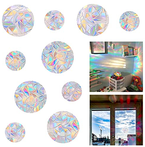 10 Piezas Redondo Pegatinas Anticolisión para Ventanas,Pegatinas de Ventana Anticolisión,Pegatinas Anticolisión Cristales,Pegatinas de Ventana Anticolisión Translúcidas,para Decoración Hogareña | Anticolisión Cristales, Para Decoración Hogareña