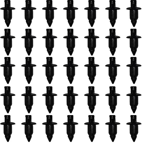 35 Stück Kunststoff-Nieten, 6 mm Auto-Clips, Auto-Befestigungsklammern, Kunststoff-Klammern, kompatibel mit Honda, Yamaha, Suzuki, Kawasaki, schwarze Niete