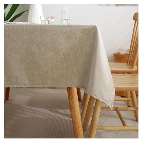 Gualiy Tischdecke Polyester Rechteckig, Tischdecken 100x160CM Tischdecke Abwaschbar Modern Einfarbig Tischdecke für Wohnzimmertisch, Khaki