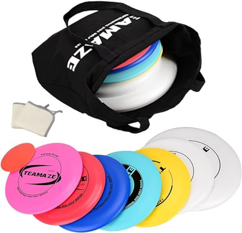 BOOSTEADY Disc Golf Set, Disc Golf Starter Set mit Aufbewahrungstasche - 7 Discs Scheiben (5 Pro, 2 Übung) & 1 Mini Market & 2 Handtüchern, Funsport im Freien für Anfänger, Profis