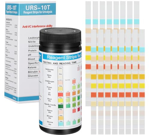 SOESFOUFU 100pcs Urine Routine Test Strips Kit Ketone Protein Testing Nitrite Protein Test Strips for Urine