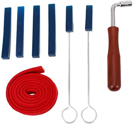 NULYLU Klavierstimmset für Anfänger 8 Stück Klavier Dämpfungsset mit Stimmhammer und Klavierhebel Werkzeug aus Gummi und Metall