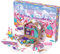 Polly Pocket Doll Advent Calendar, DIY Gingerbread House Playset with 24+ Surprises, Dollhouse Furniture, and Holiday Accessories, JFV13