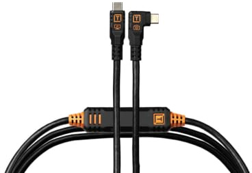 TetherPro Optima 10 Gbps Gen 2 USB-C, 4,6 m (15 tum), rak till höger, icke-reflekterande svart