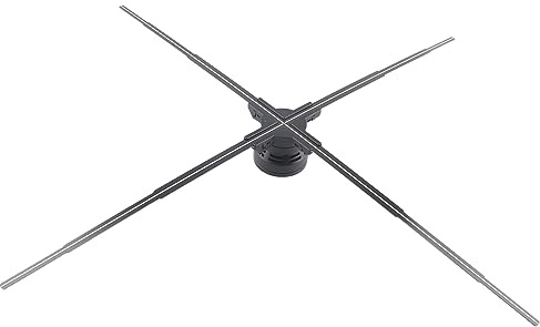 1184 Ventola di Ologramma 3D LED, Display Pubblicitario Olografico WiFi in Tempo Reale con Telecomando, 100 Cm per il Bar del Negozio di Mostre, ABS, Lega di Alluminio (Spina